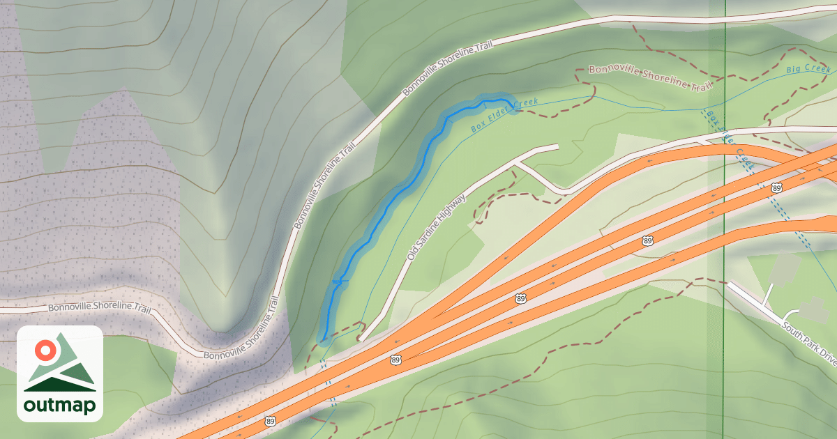 Map of Bonnoville Shoreline Trail