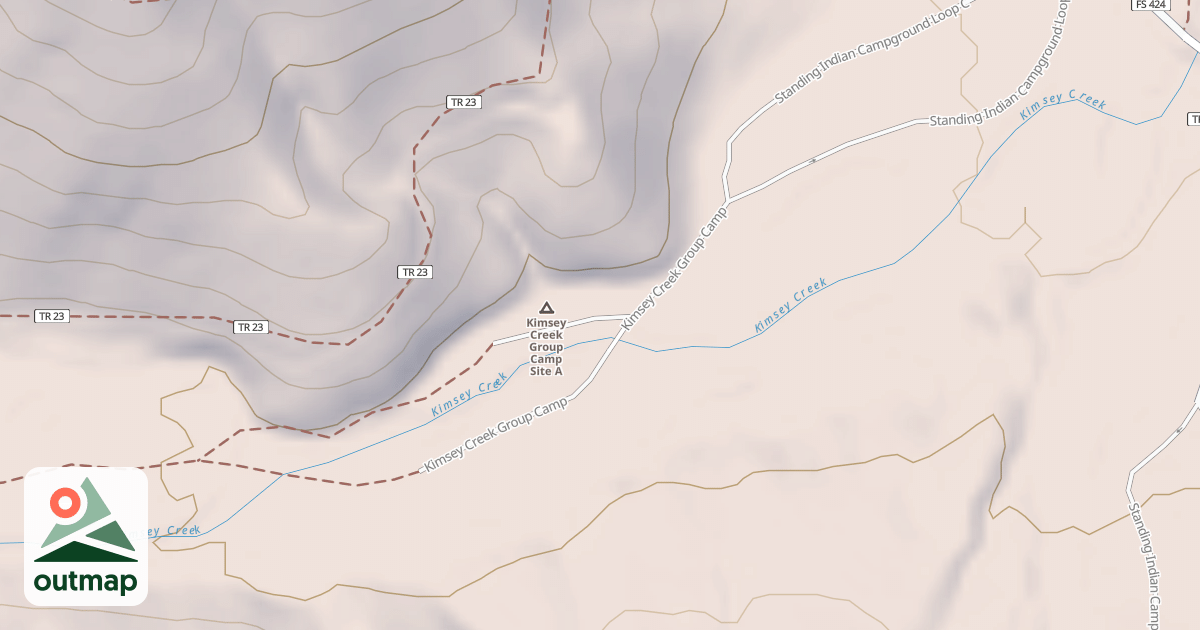 Map of KIMSEY CREEK GROUP CAMP