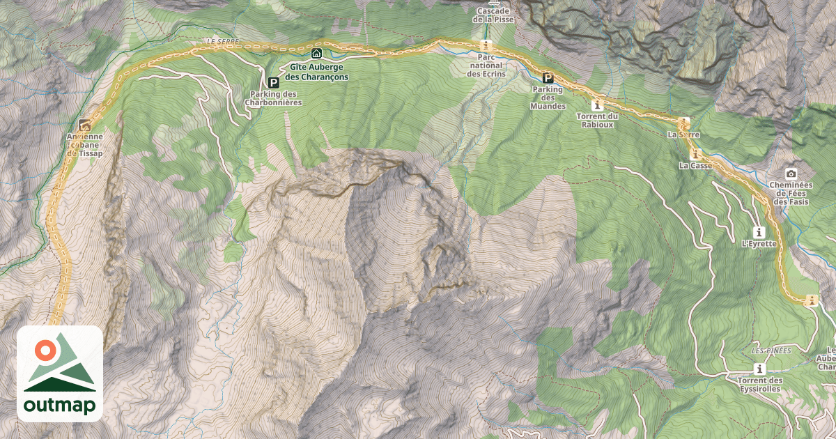 Map of Col de Reyssas — Sainte-Croix