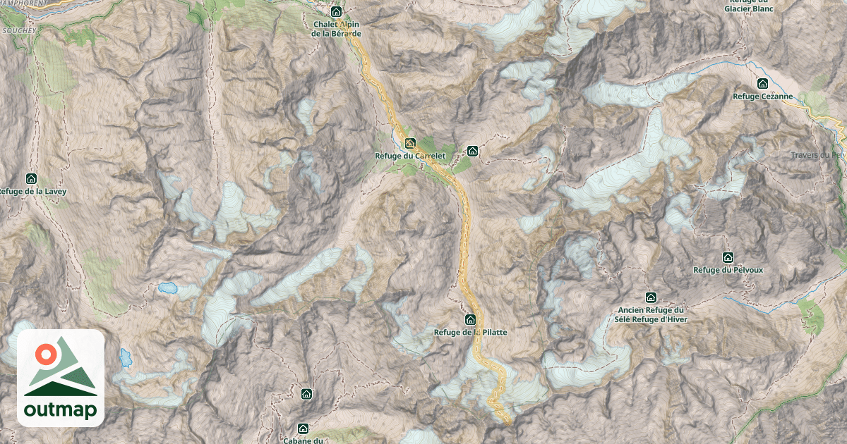 Map of Col des Bans — La Bérarde