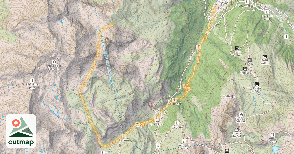 Map of Col d’Arplane — Le Charmaix
