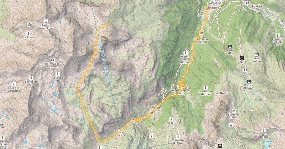 Map preview of Col d’Arplane — Le Charmaix