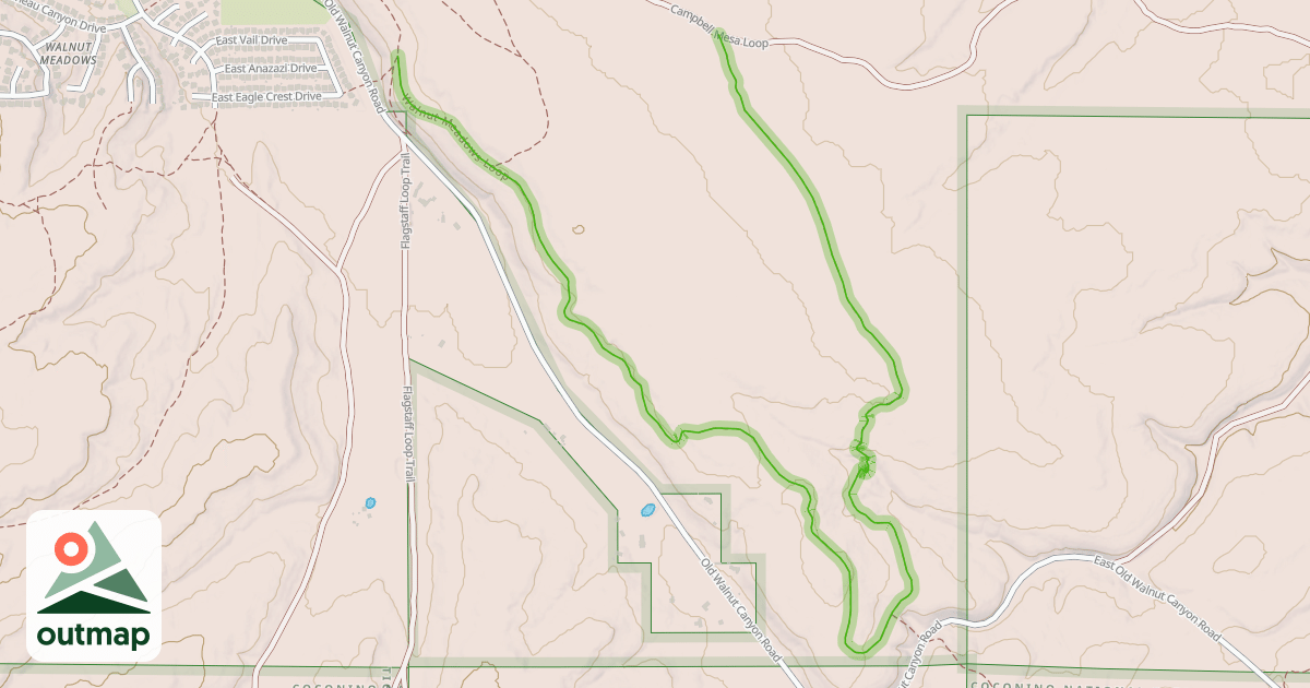 Map of Walnut Meadows Loop