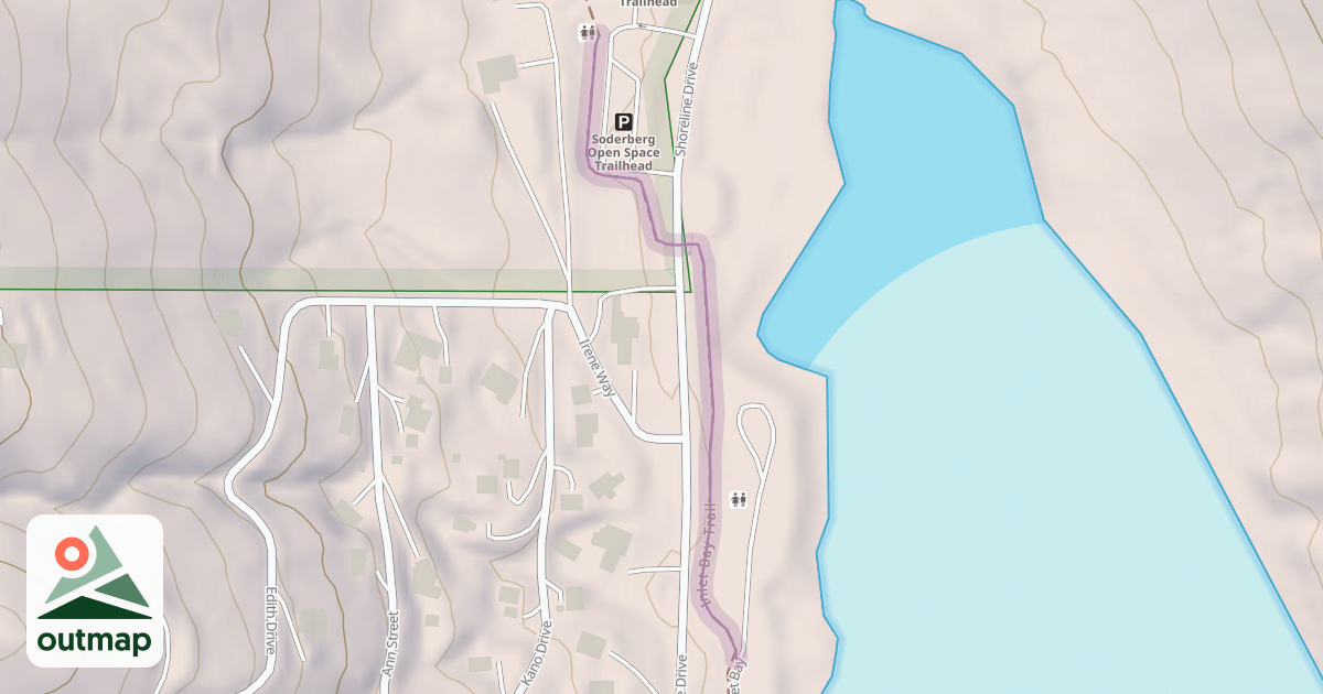Map of Inlet Bay Trail