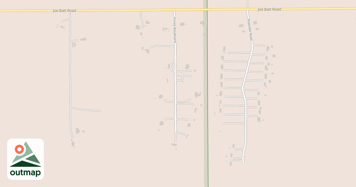 Map of SOUTHEAST CORNER OFF JOE BATT