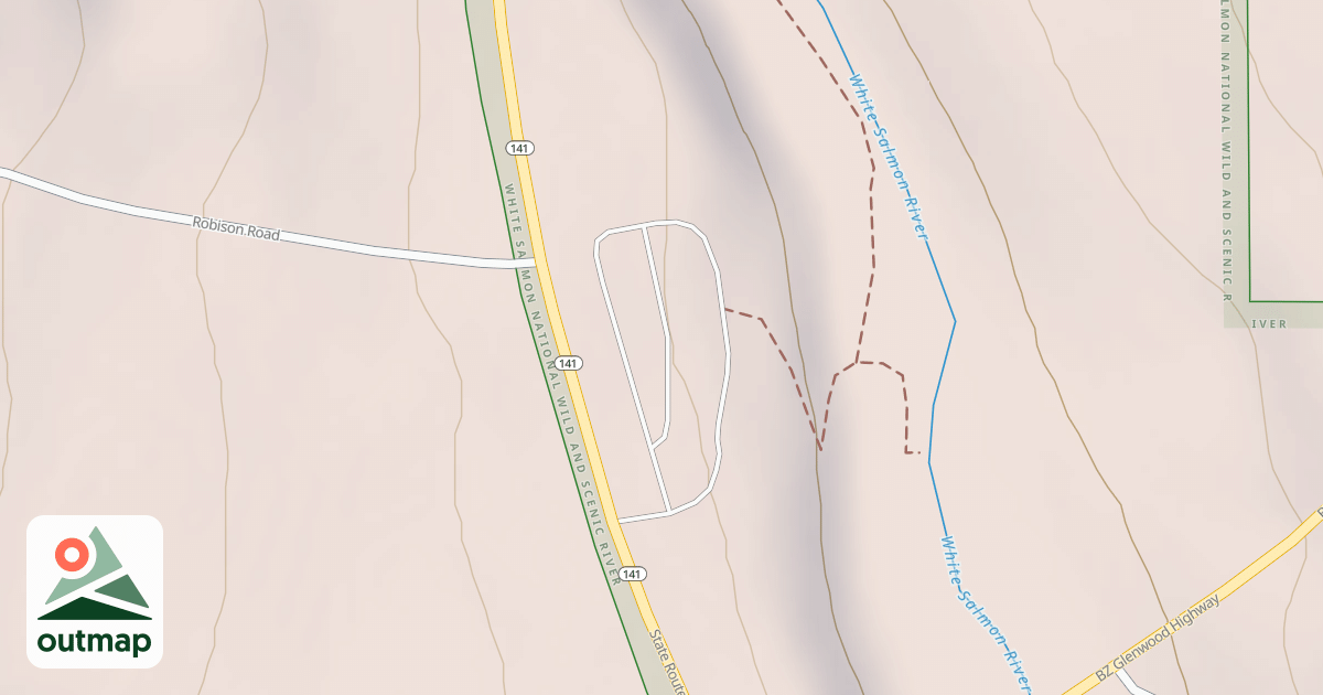 Map of WHITE SALMON RIVER LAUNCH@BZ
