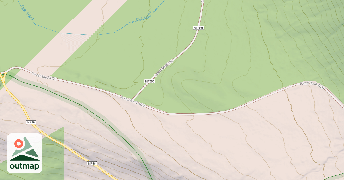 Map of SKYLINE RD/OLALLIE LAKE N.S.A.