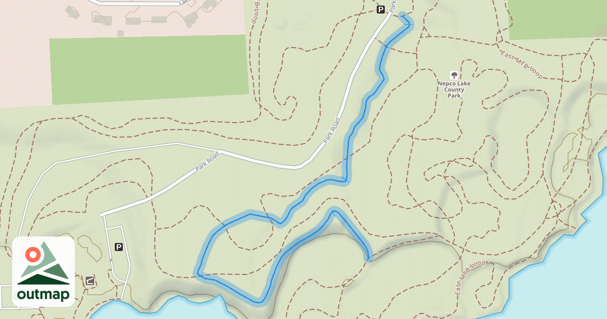 Map of East MTB Loop