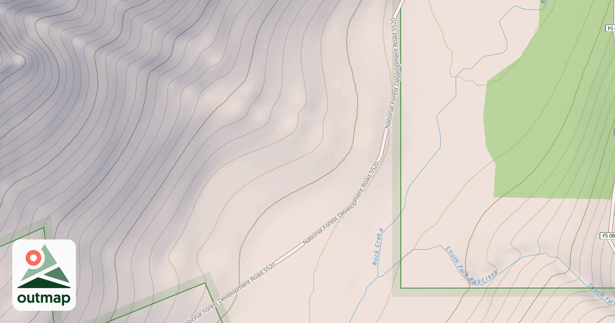 Map of ROCK CREEK ROAD