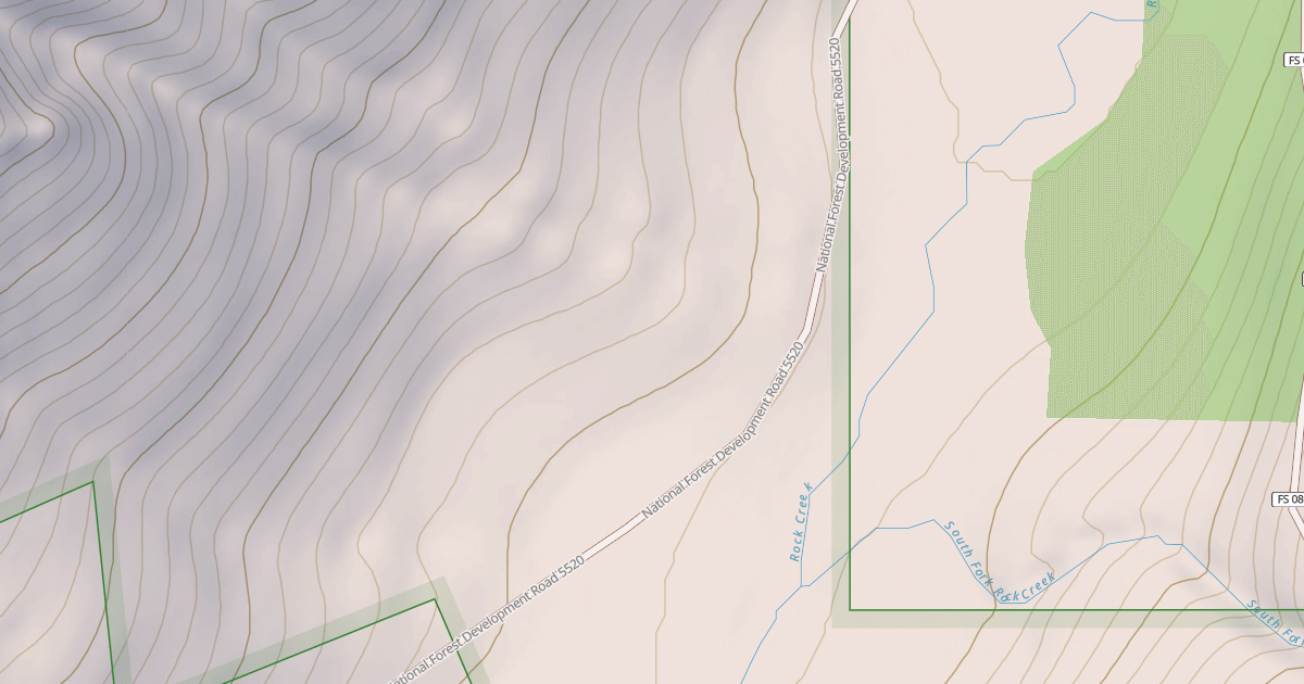 Map preview of ROCK CREEK ROAD