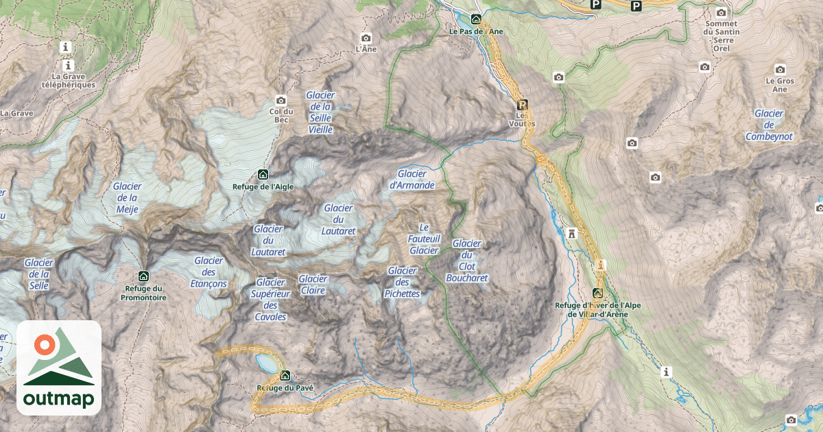 Map of Col des Chamois — Pied du Col