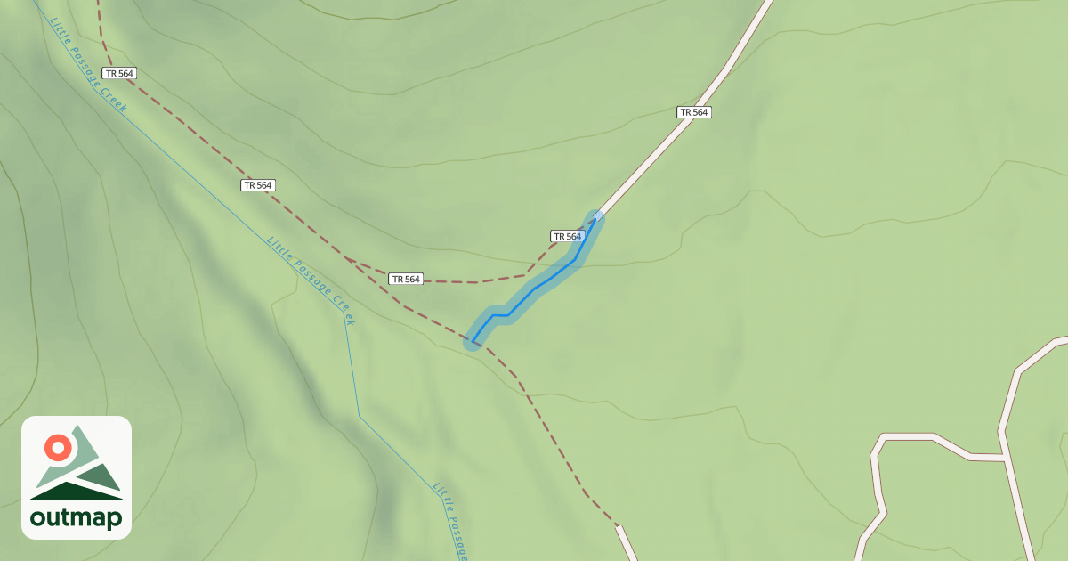 Map of Old Mudhole Gap Trail