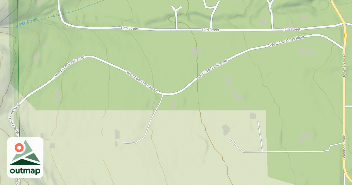 Map of (FDR) COW CREEK