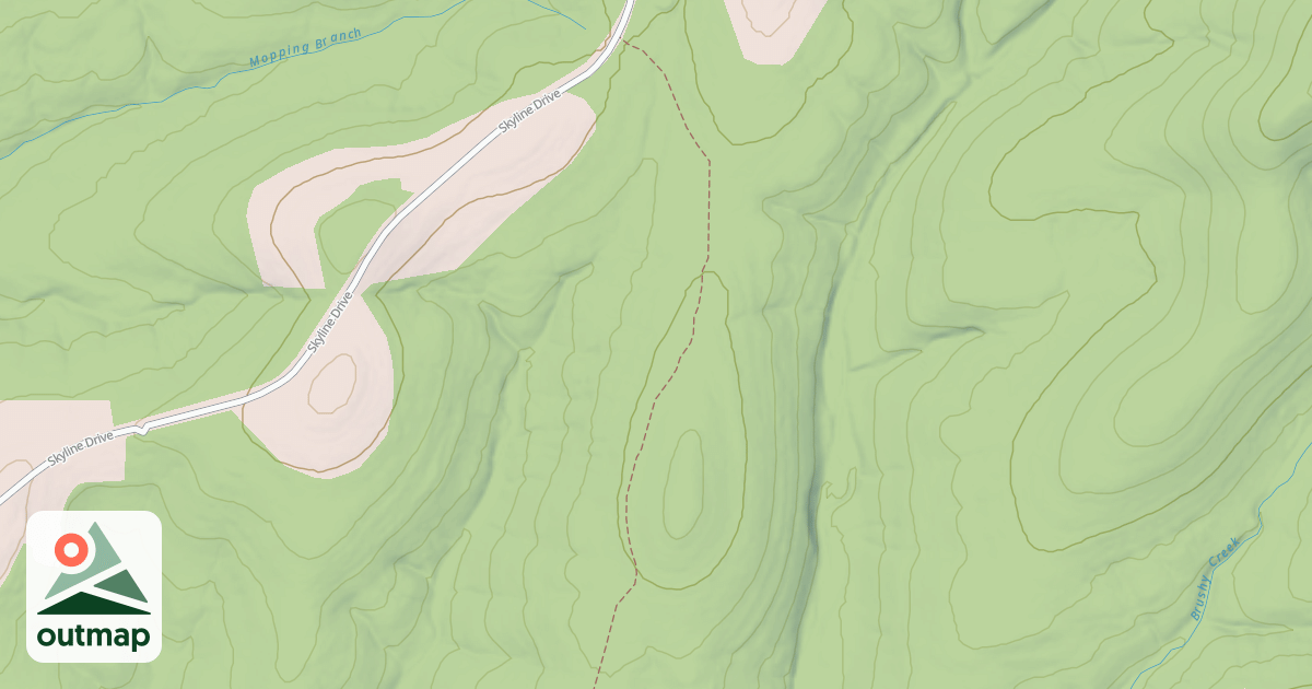 Map of BRUSHY RIDGE SPUR A