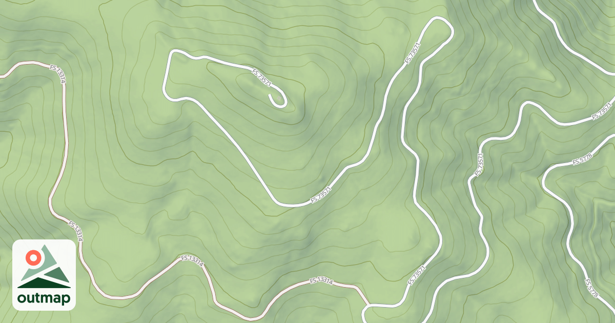 Map of (FDR) TEPEE POINT LOOKOUT