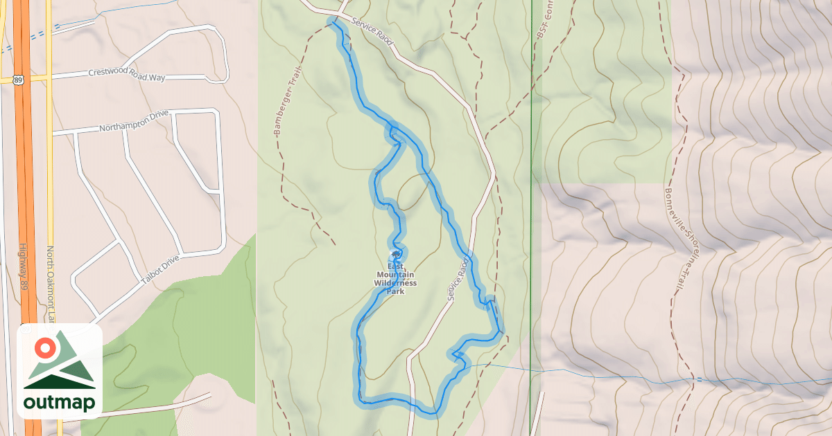 Map of Kay's Crest Trail
