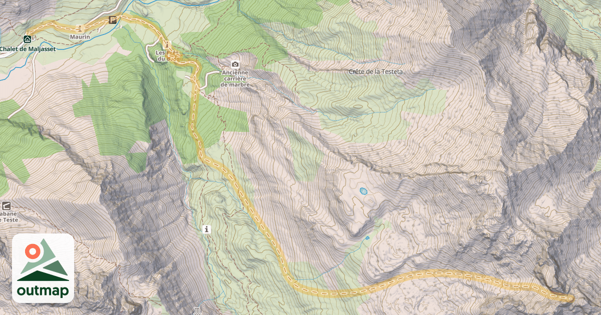 Map of Pointe Haute de Mary — Maljasset