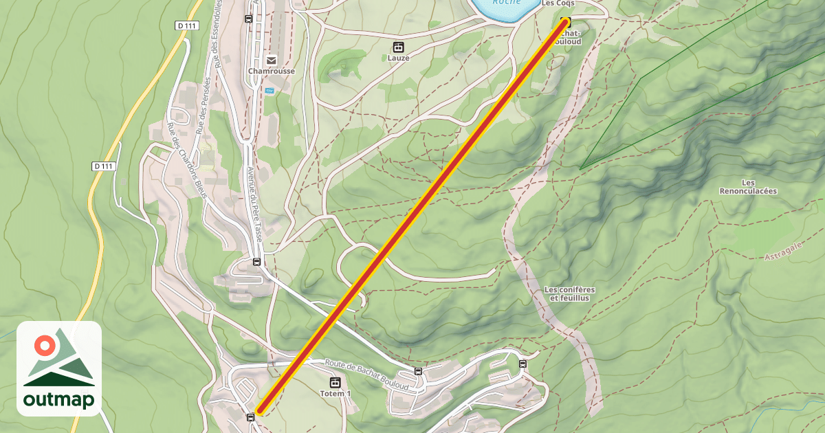 Map of Bachat-Bouloud