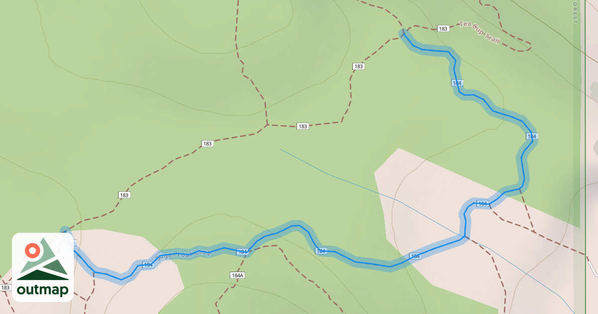 Map of Sugar Loaf Loop