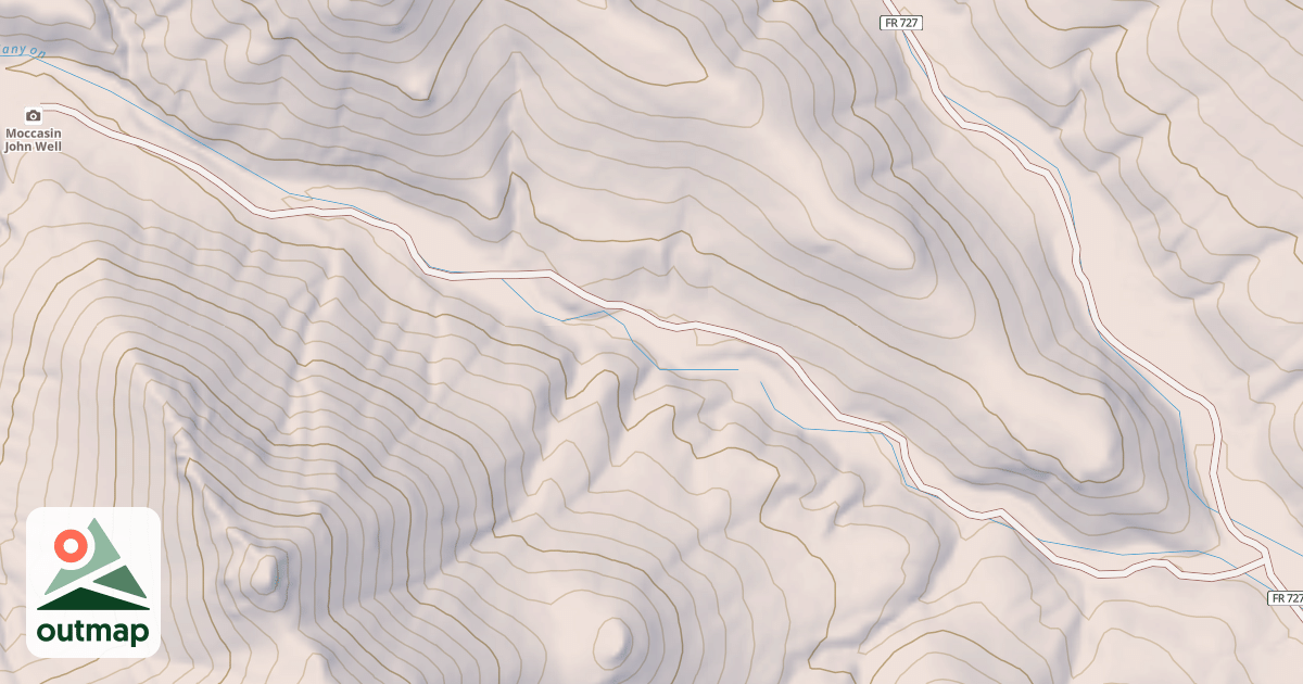 Map of MOCCASIN JOHN