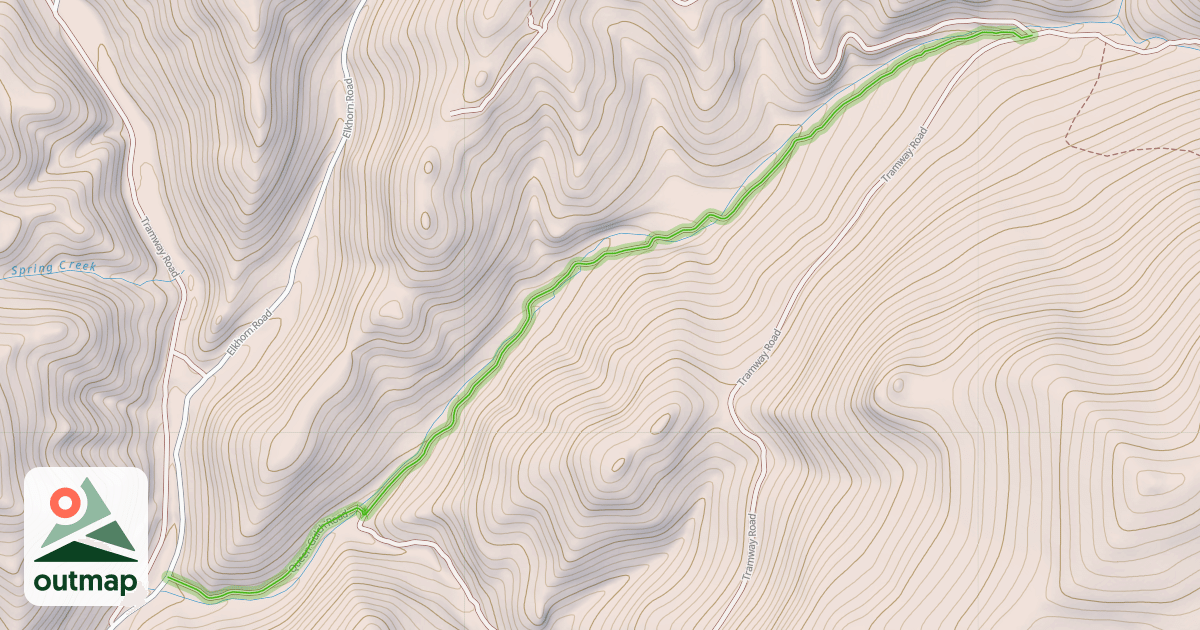 Map of Queen Gulch Road