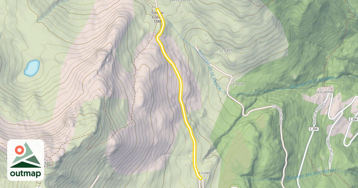 Map of Chemin du Haut Féron