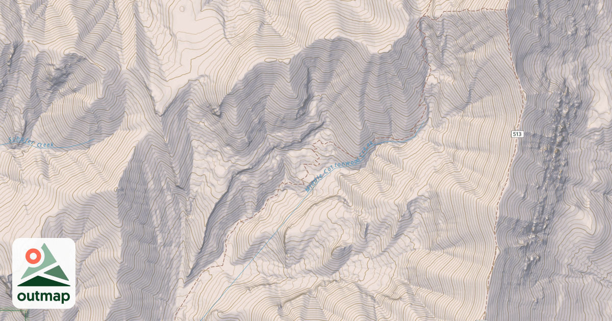 Map of Bridger Foothills
