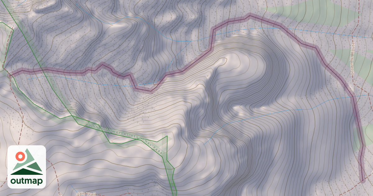 Map of Crown Couloir Route