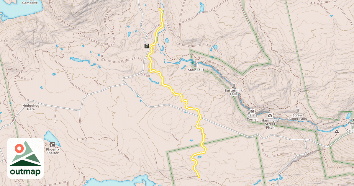 Map of Lodge to Lodge Trail