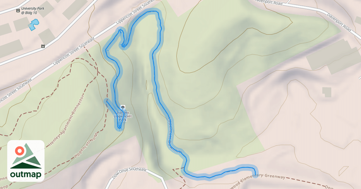 Map of Lippencott Downhill