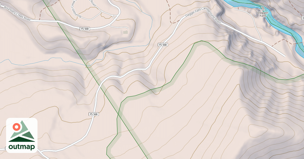Map of DAGGER FALLS C.G.