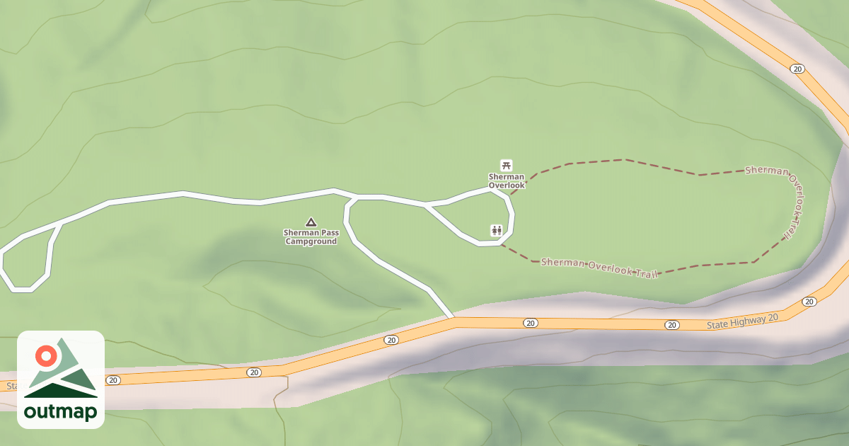 Map of SHERMAN OVERLOOK CAMPGROUND