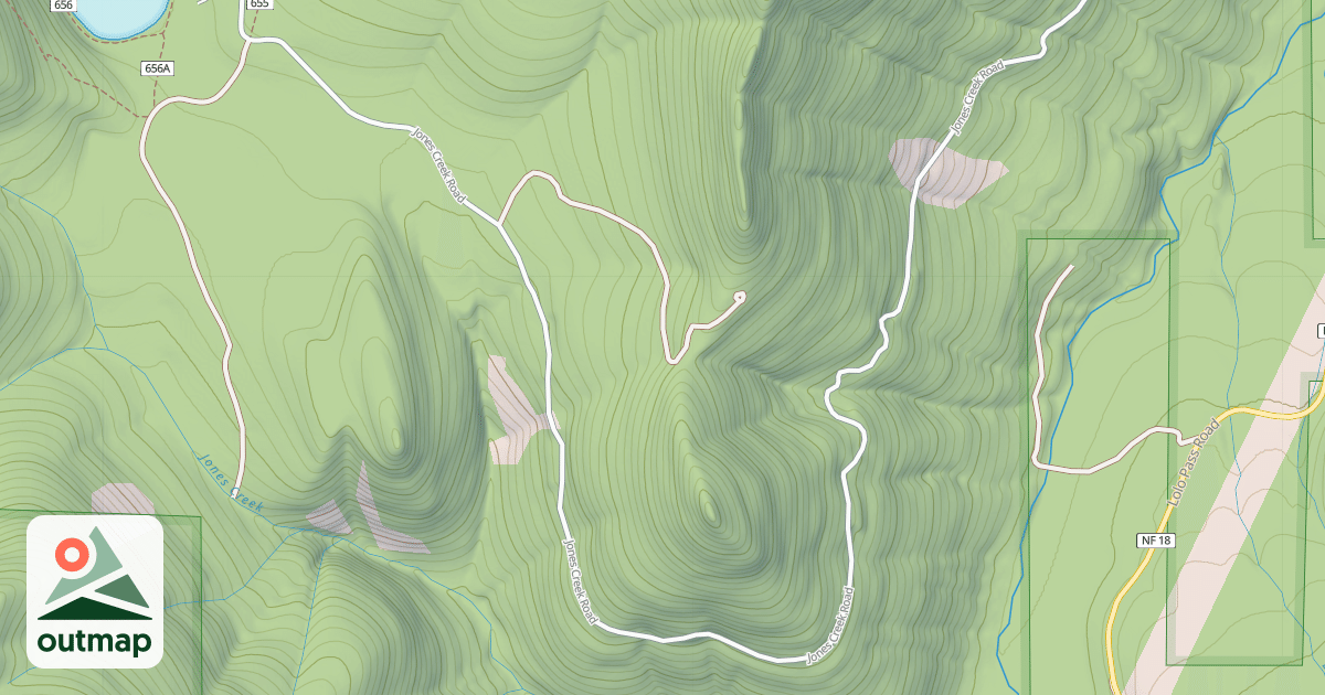Map of JONES CREEK RD (S 102)