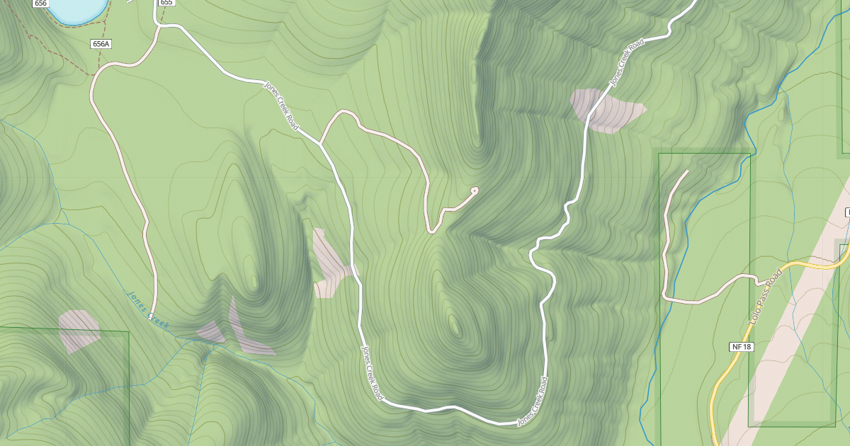 Map preview of JONES CREEK RD (S 102)