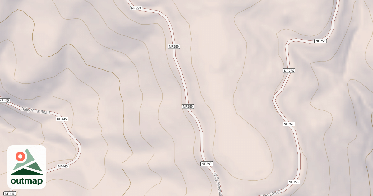 Map of BALLY MOUNTAIN