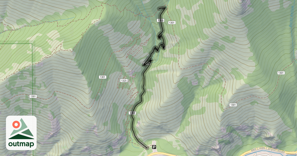 Map of Rattlesnake Gulch Trail