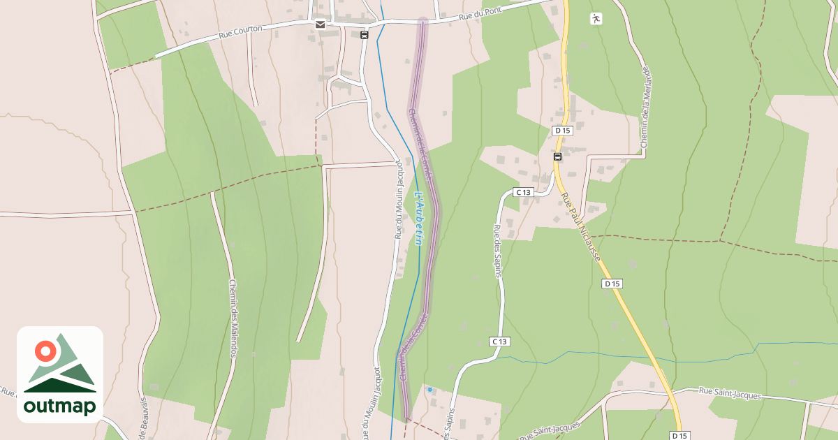 Map of Chemin de la Cornée