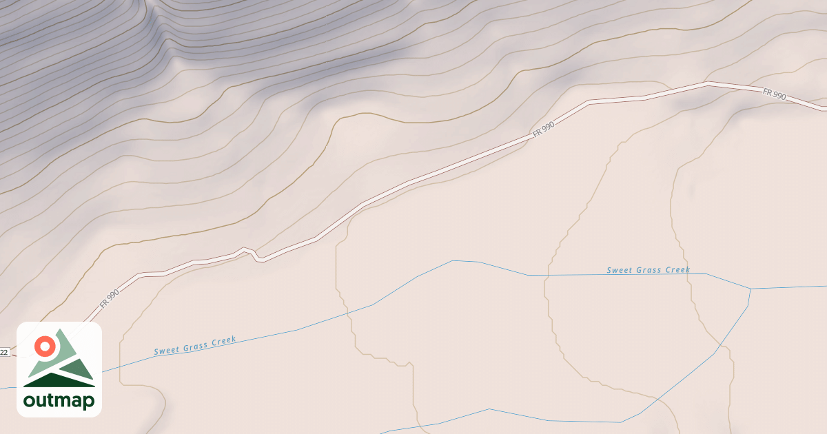 Map of SWEET GRASS CREEK