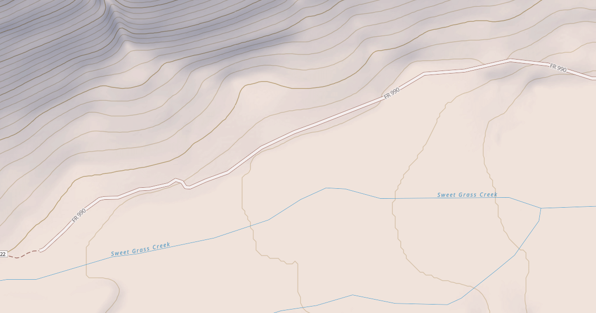 Map preview of SWEET GRASS CREEK