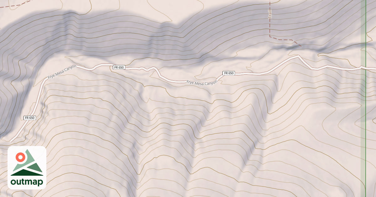 Map of FRYE MESA CANYON