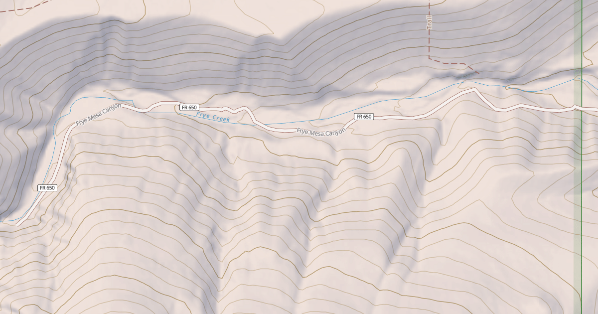Map preview of FRYE MESA CANYON