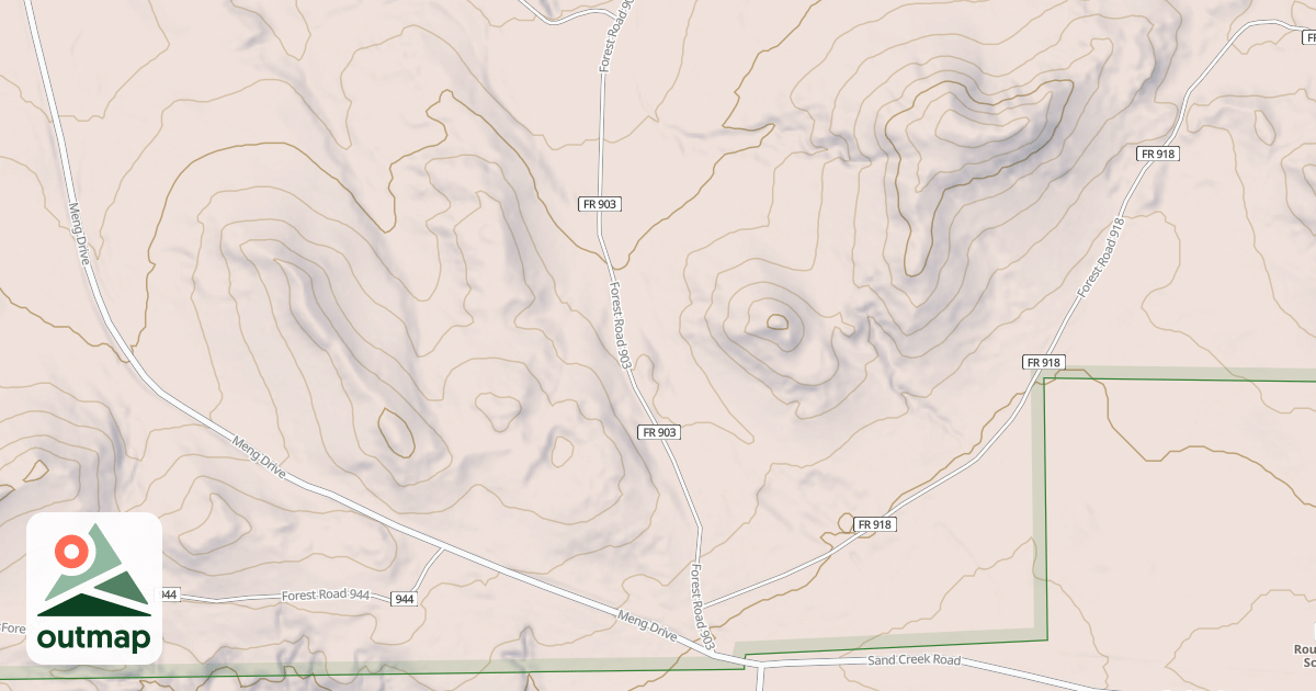 Map of PINE BUTTE (MENG DRIVE)