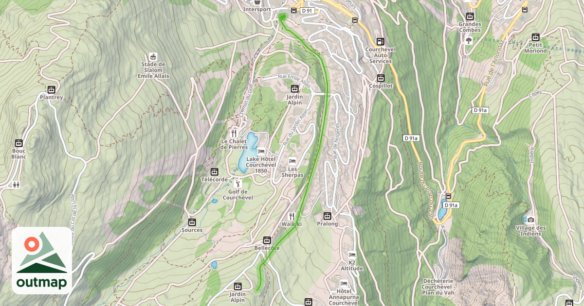 Map of Bellecôte