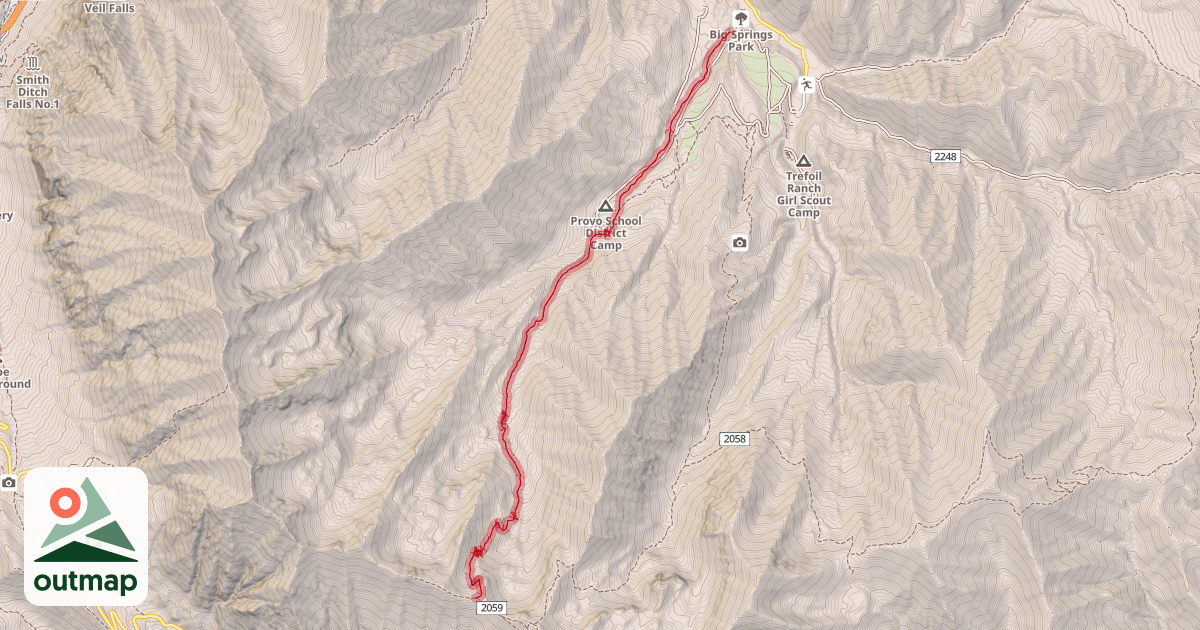Map of Big Springs Hollow Trail
