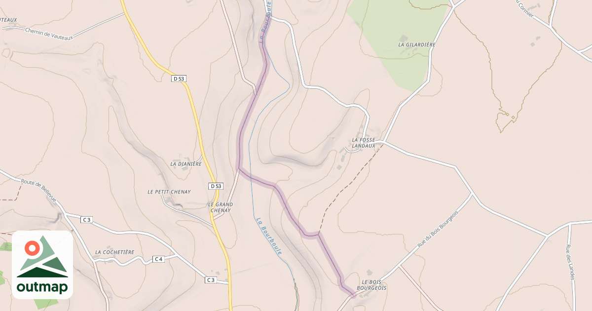 Map of Chemin du Bois Bourgeois à la Bourgeoiserie