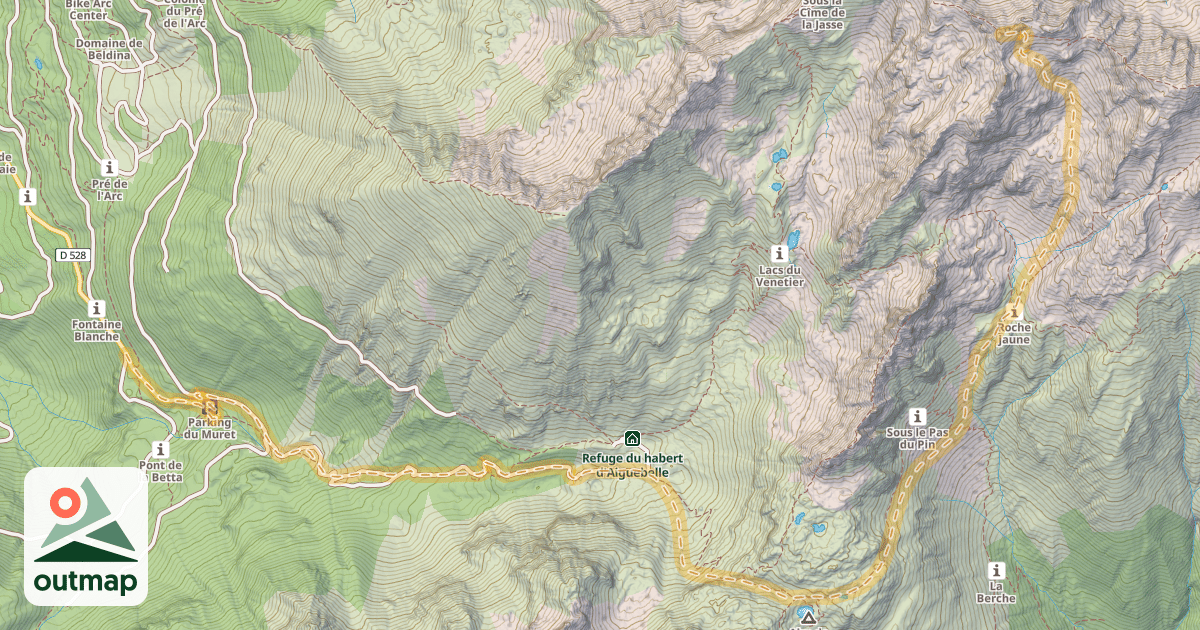 Map of Dent du Pra — Prabert