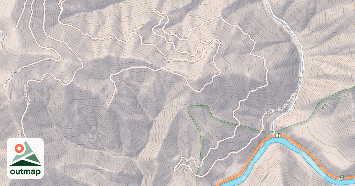Map of BADGER RIDGE