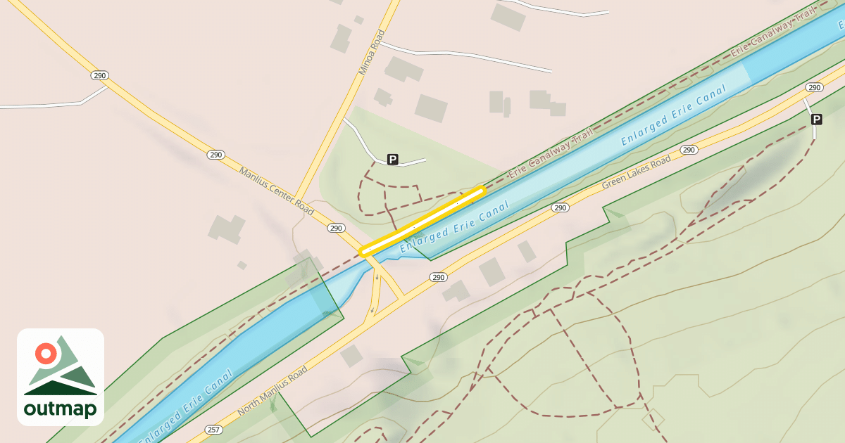 Map of Erie Canalway Trail