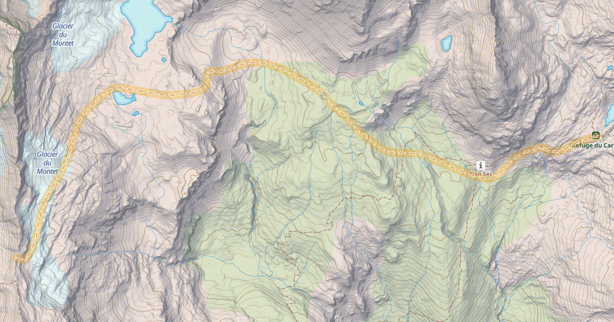 Map preview of Col de l'Ouille Noire — Refuge du Carro