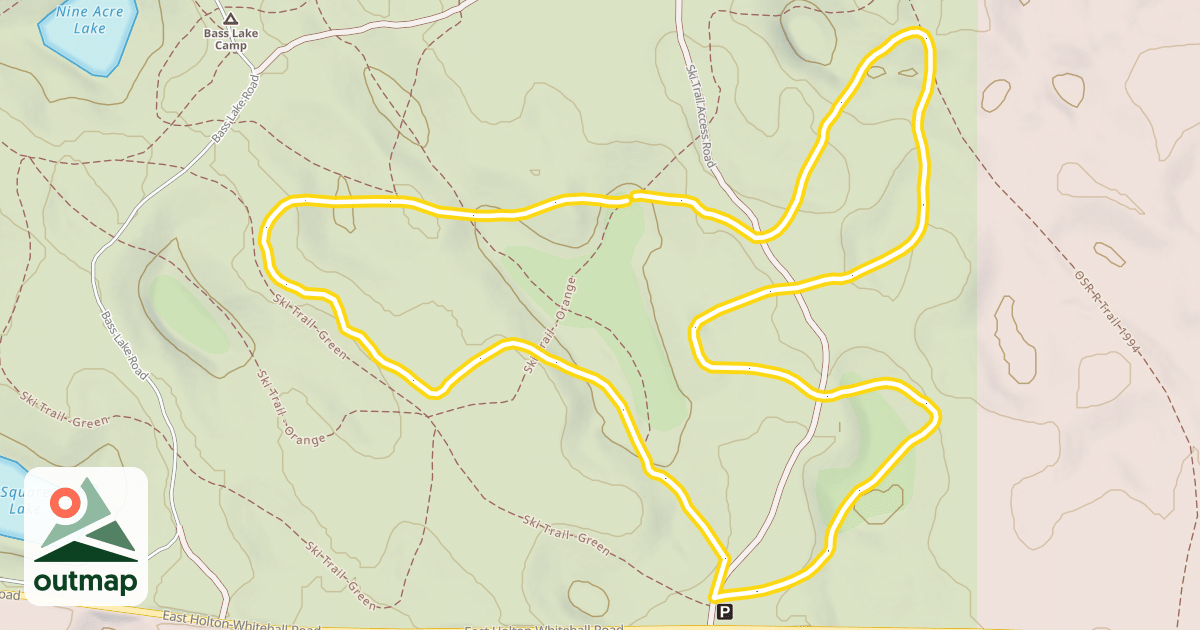 Map of Ski Trail - Pink